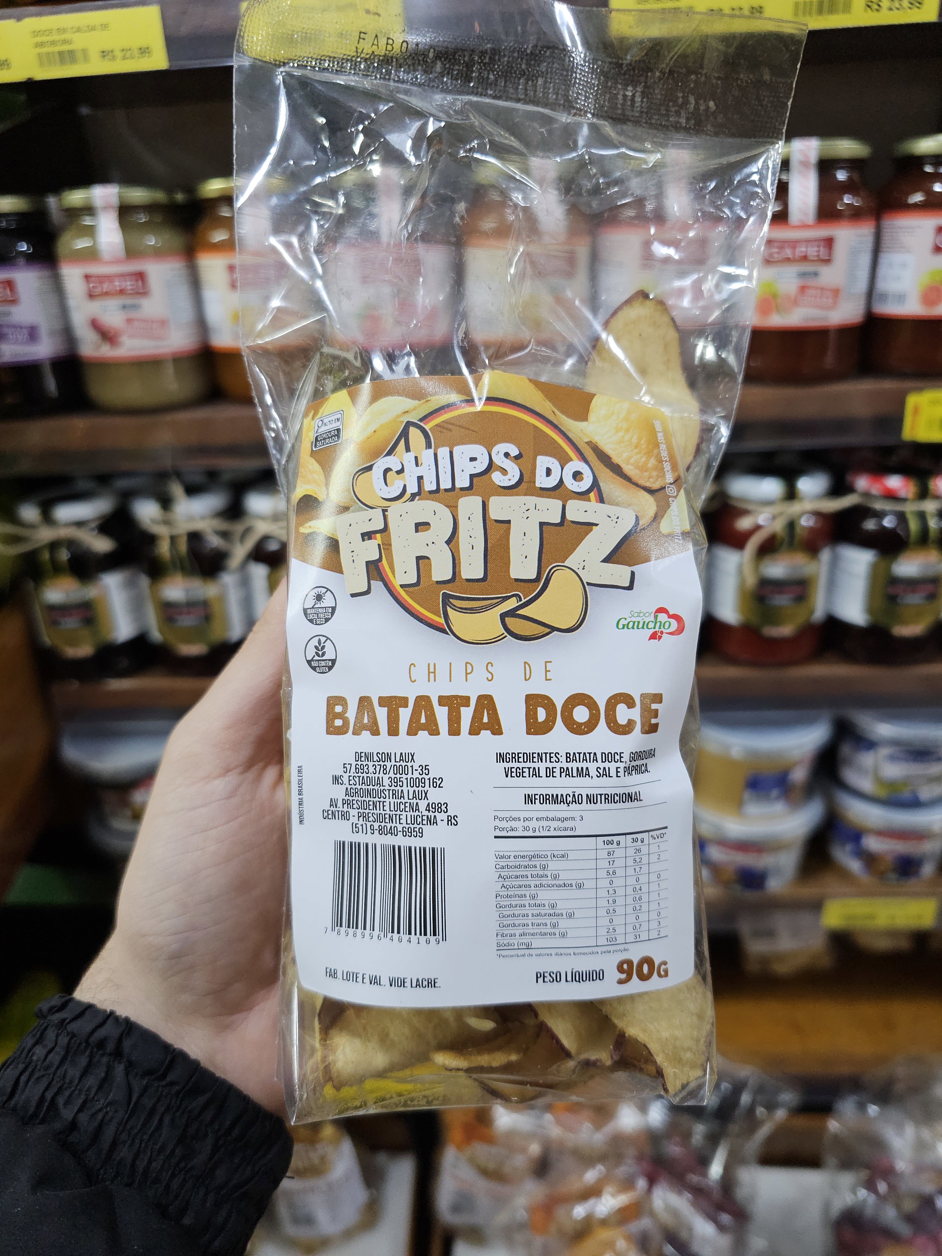 Chips de batata doce 90g